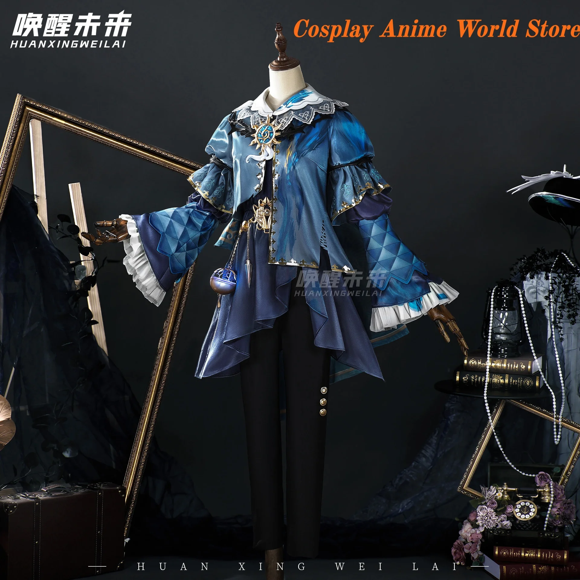 

В наличии: Костюм для косплея Identity V Эдгар Валден «Художник: Темная сторона глубокого синего» для мужчин, для Хэллоуина и ролевых игр