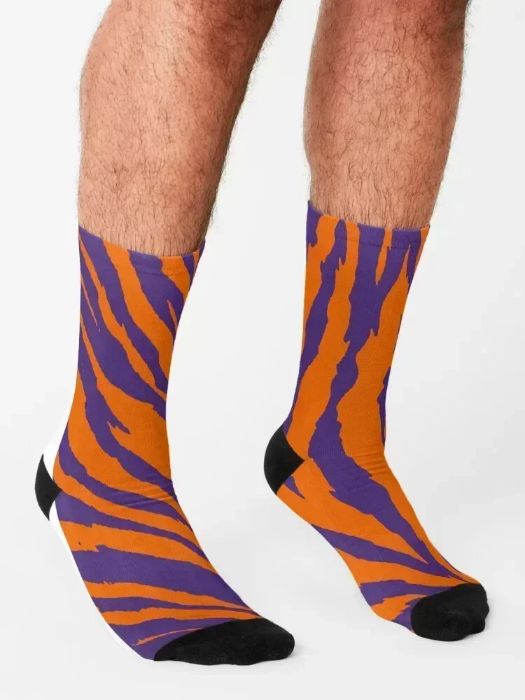 Purple and Orange Tailgate Swag - Claw Marks Socks kawaii sports and leisure winter gifts gifts Socks Male Women's