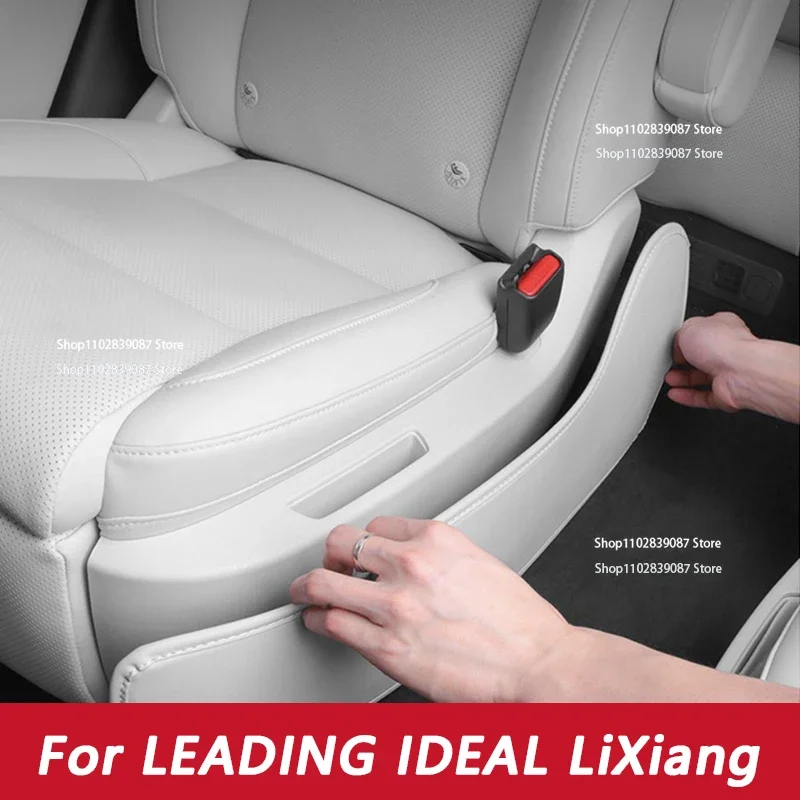 LiXiang-almohadilla de cuero para el borde lateral del asiento, accesorio Interior de segunda fila Ideal para L8 L9 2022 2023, 2 piezas