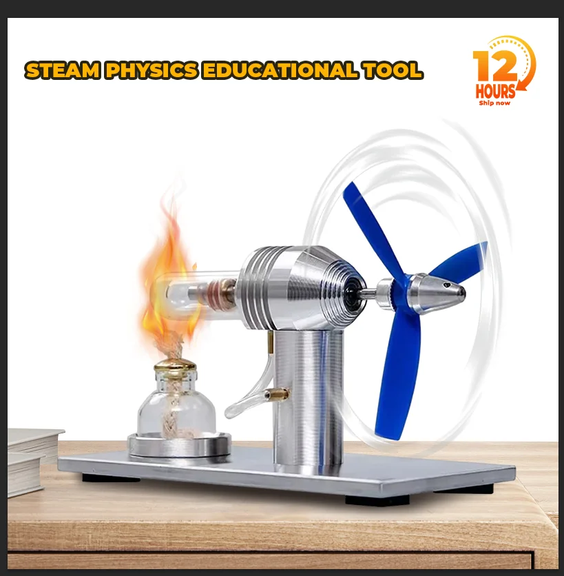 Stirling Engine Generator Model Steam Physics Popular Science Scientific Research Power Generation Toys Education DIY Gold