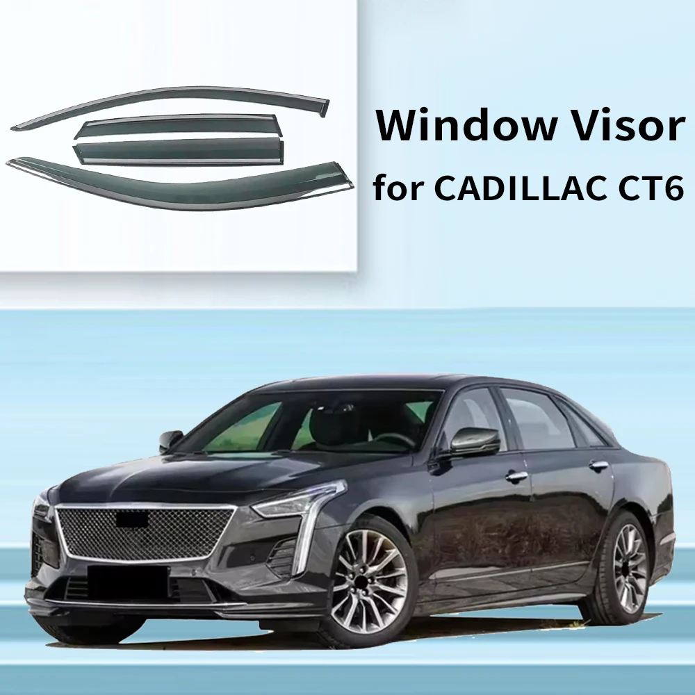 

Хромированные полоски, защита от дождя для CADILLAC CT6 2016-2023, оконный козырек, ветровые дефлекторы, дверной козырек, вентиляционные шторы, вентиляционный козырек