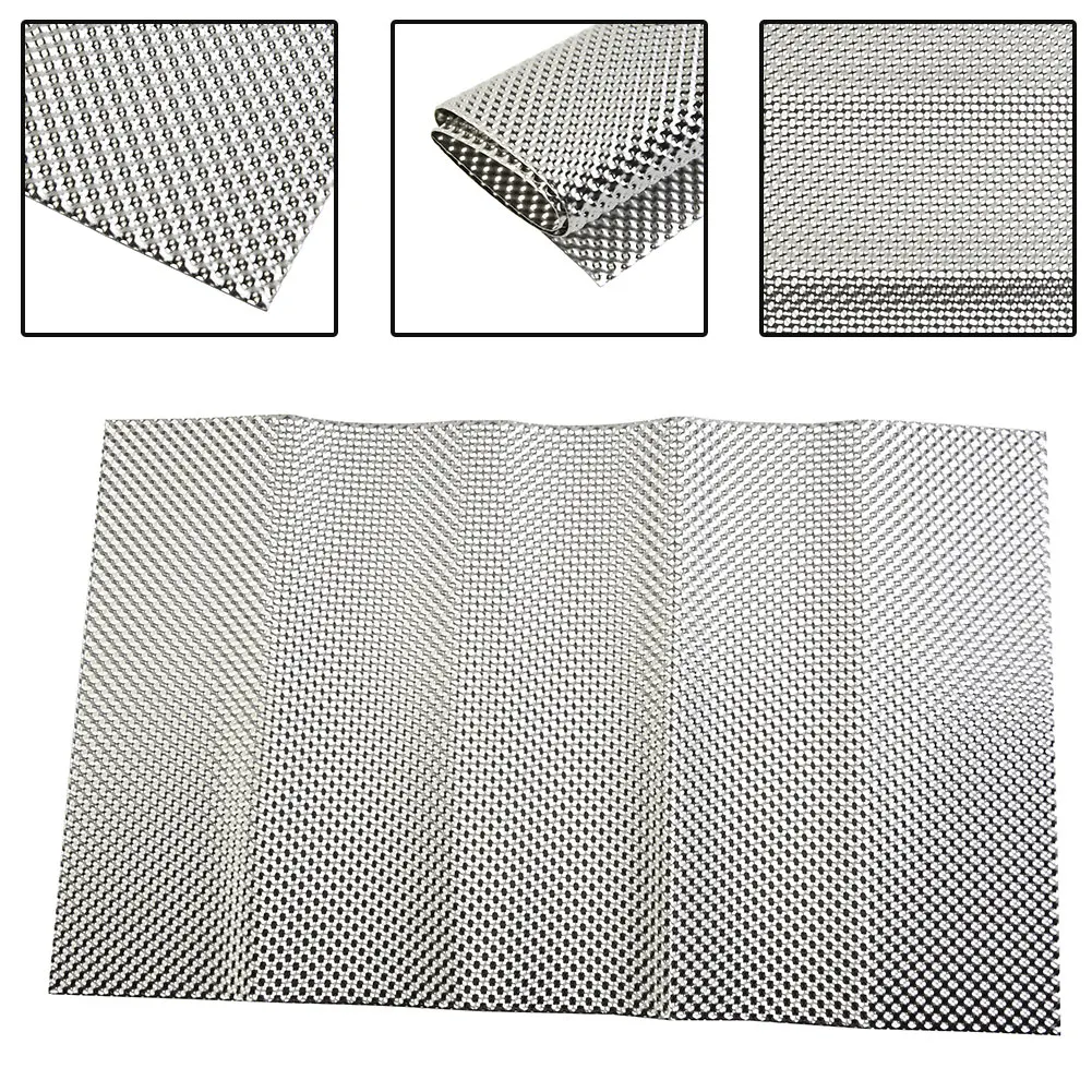 1pcs Embossed Aluminum Heat Shield 300mm X 500mm Turbo Manifold Exhausts Electrical Motorcycle Exhaust Pipe Heating Shield