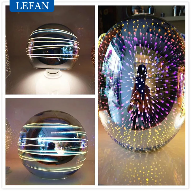 Modern Creative Pendant Light 3D Glass Lampshade Starry Sky Hanging Lamp  Kitchen Dining Room Home Decor Lighting