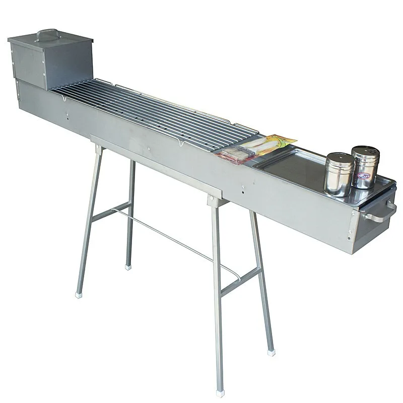 

Butterfly grill grill commercial 1.5 meters long inner width 18 cm outdoor thickened charcoal grill equipment