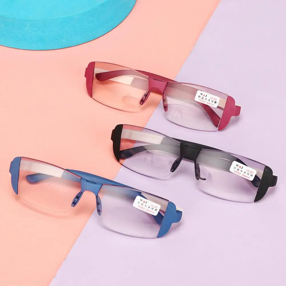 Fashion Eye Protection Vintage Portable Reading Glasses Ultra Light Frame Anti-Blue Light Eyeglasses