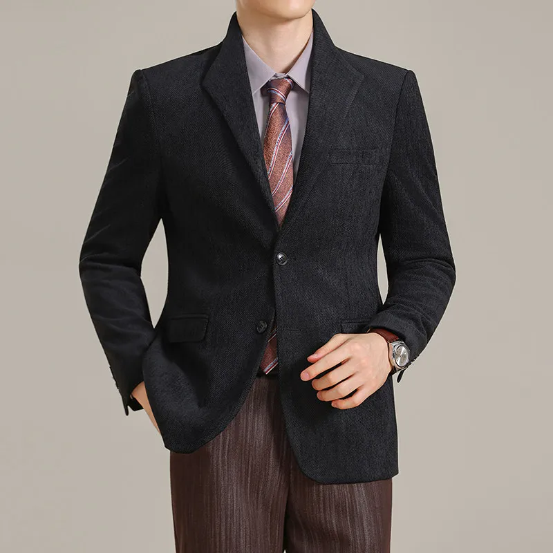 High-Quality Stylish Business Casual Men's Korean Version Slim Fit Suit New Chinese Style Stand Collar Fashionable Jacket