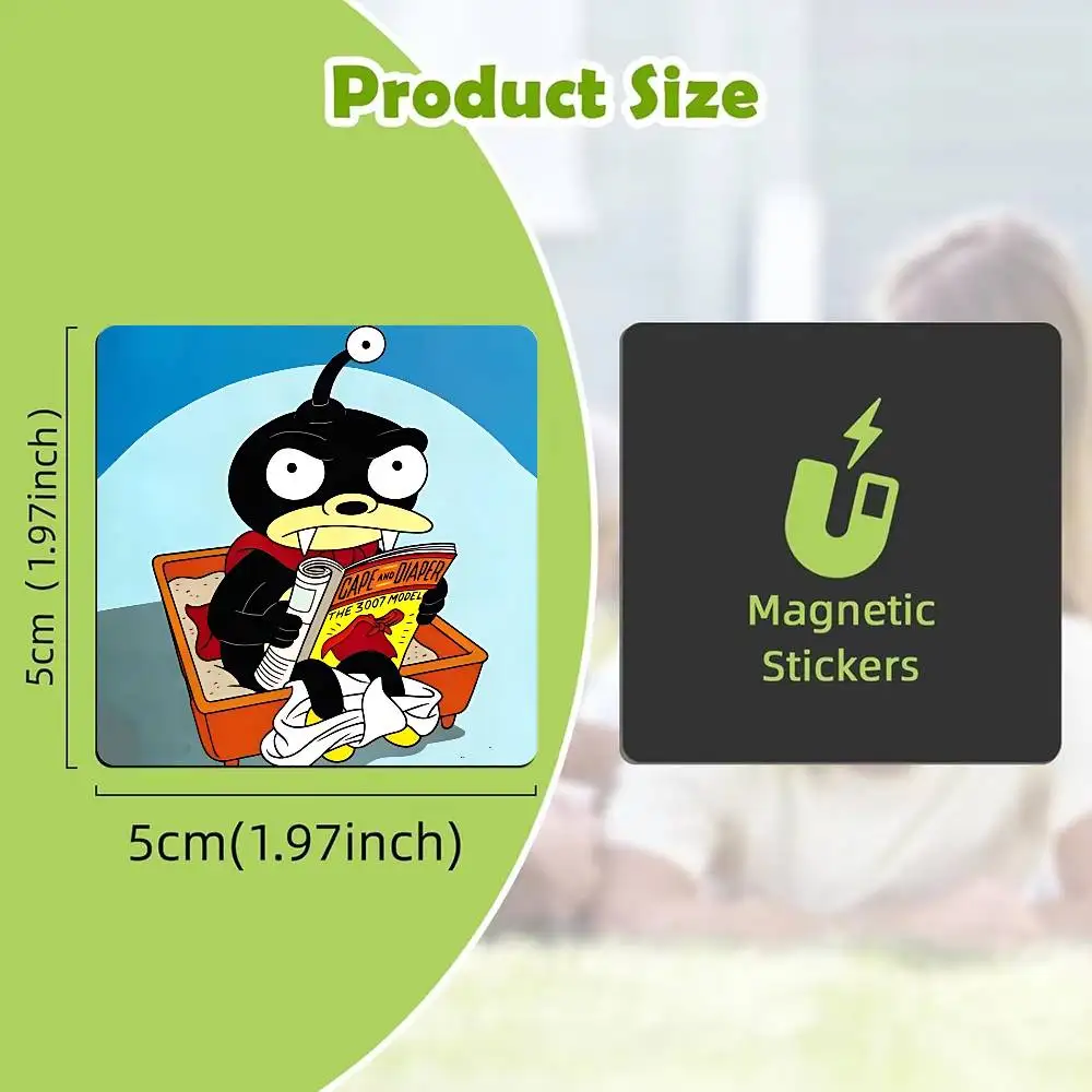 F-Fry F-Futurama Refrigerator Magnet Creative Kitchen Home Decoration Soft Magnetic Decor Festival Gifts Multi Scene Use