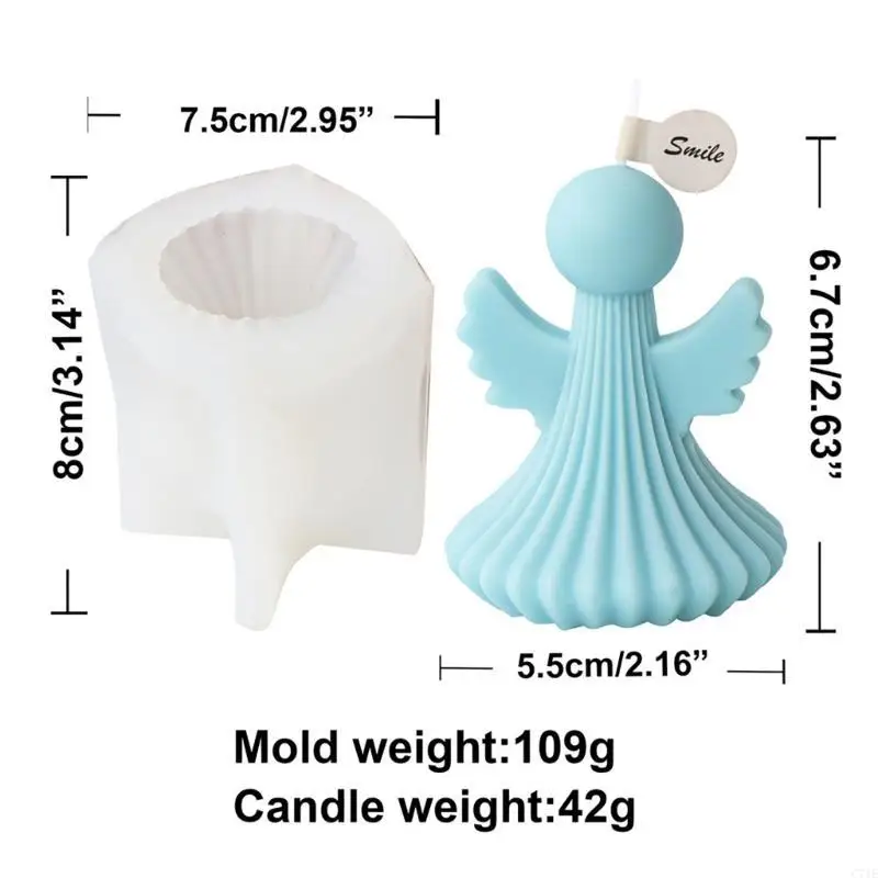 

3D Angel Silicone Mould Smooth Festive Theme Mold Epoxy Resin Molds for Ornament Making Moulds