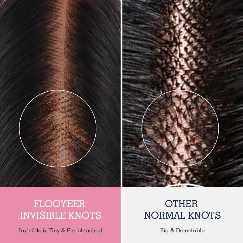 14A Натуральный цвет, прямые 2x6, кружевная застежка, отбеленные узлы, бразильские девственные человеческие волосы Remy, предварительно выщипанные с детскими волосами 8-22 дюйма