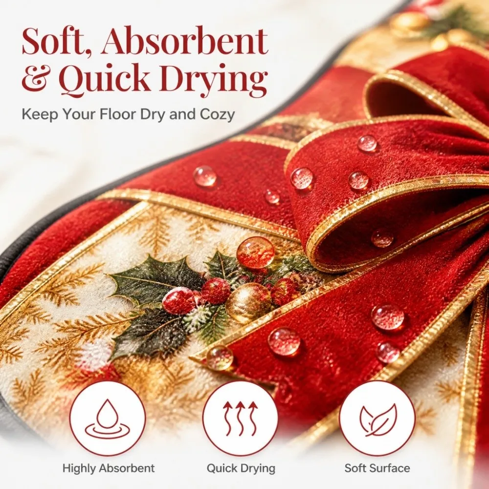 Complete Set 3D Visual Bathroom Rug Set Absorbent Non Slip Bath Mat Quick Dry Premium Fabric Toilet Mat Home Decoration