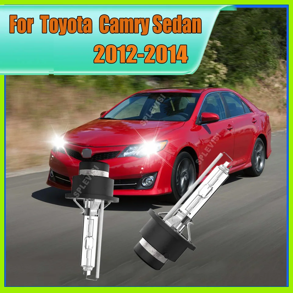 

D4S 6000K White Xenon HID Headlight Bulbs - 3 times brighter than halogen bulbs For Toyota Camry Sedan 2012 2013 2014