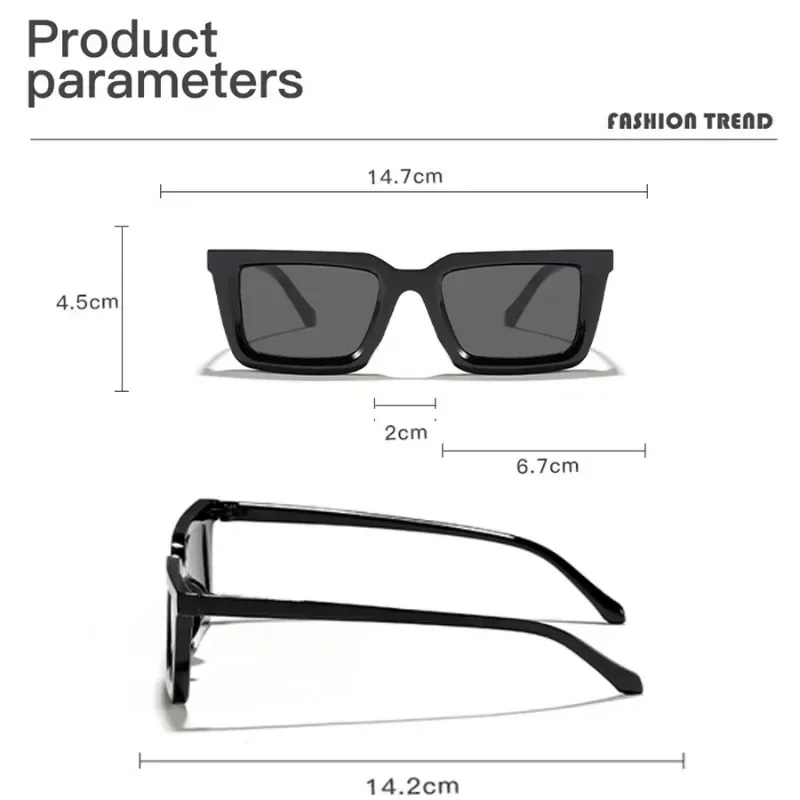 Vintage Rectangle Sunglasses Women Men Designer Casual Eyeglasses Female Male Outdoors Classic Mirror Shades UV400 Eyewear gallery 5