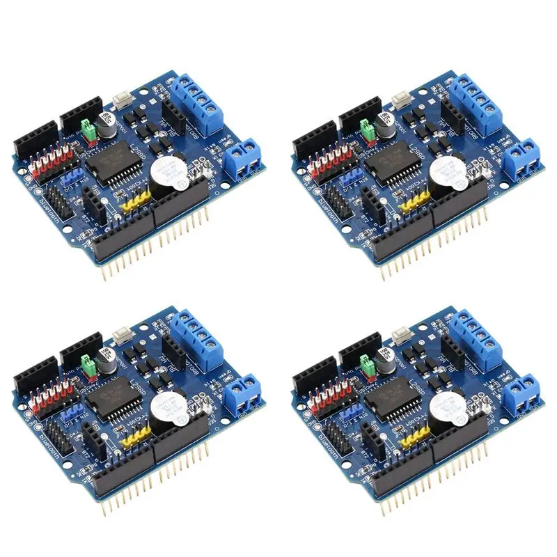 優れた4x-l298p-dcモータードライブボードモジュール-l298p-dcモータードライブシールドボードモジュール-2a-デュアルhブリッジ-2ウェイ-arduino-uno-r3用