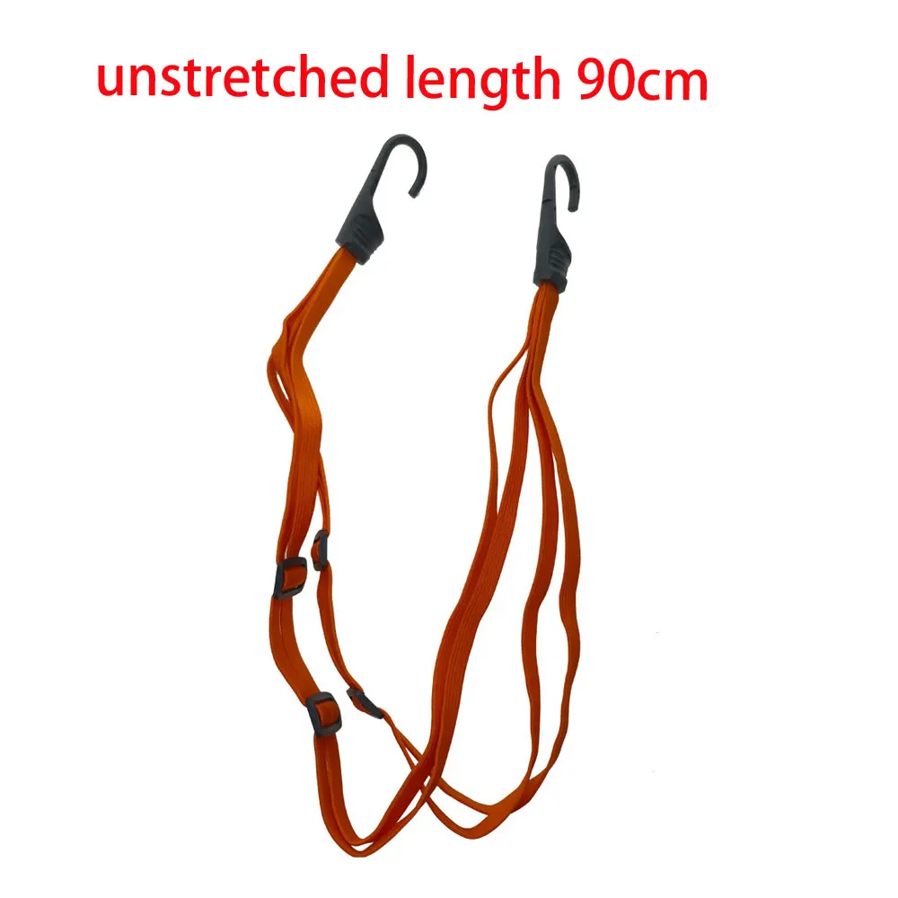 90CM Motorcycle Helmet Straps bicycle Helmet Holder Hooks Luggage Retractable Elastic Rope Fixed Strap Motos Helmet Luggage Net