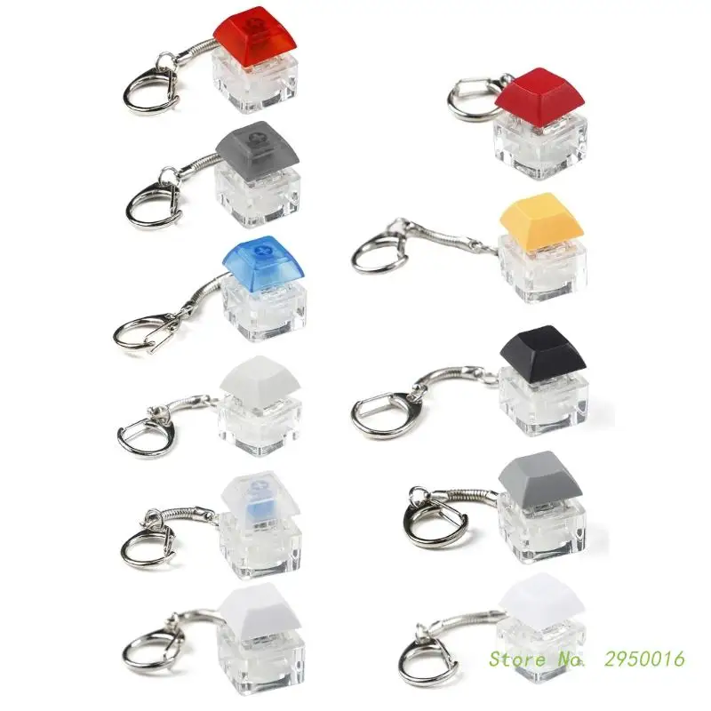 Switch Tester Mechanical Switch Keychain Shaft Test Transparent Stress Relief for Mechanical Keyboard Keyswitch Tester