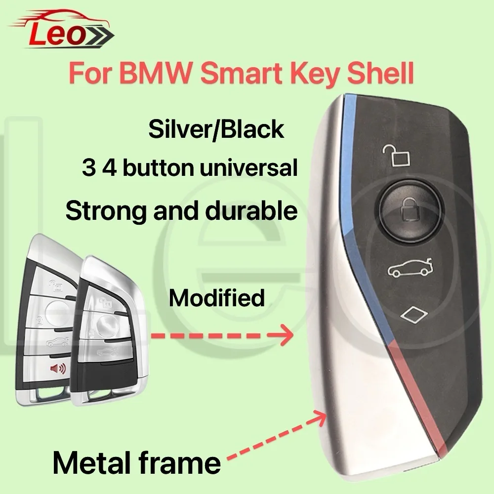 

Leo Modified Key Shell 3/4 Button universal Metal frame For BMW 1 3 5 6 7 Series F Chassis X1 X3 X5 X6 X7 CAS4+ FEM BDC