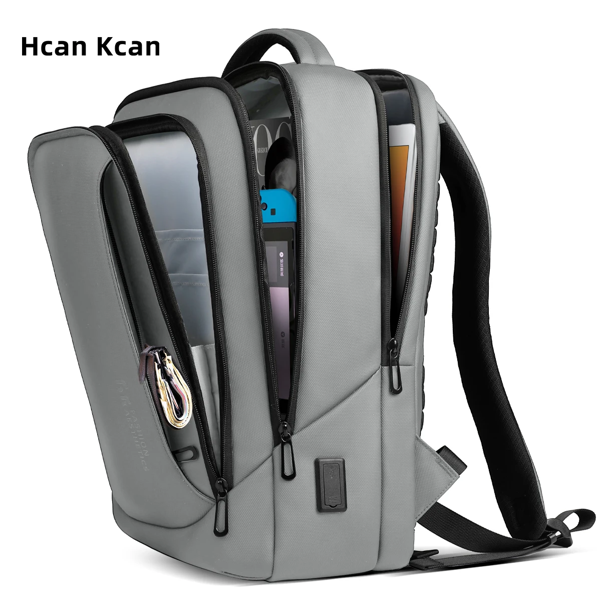 HcanKcan Minimalist Business Backpack For Men 15.6''Laptop Bags Waterproof  Work Bag With USB Charging Multifunction Women's Bag