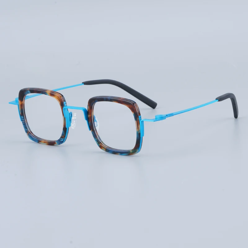 

Belgium Broccoli Fashion Designer Square Glasses Frames Acetate Titanium Multicolor Men and Women Glasses