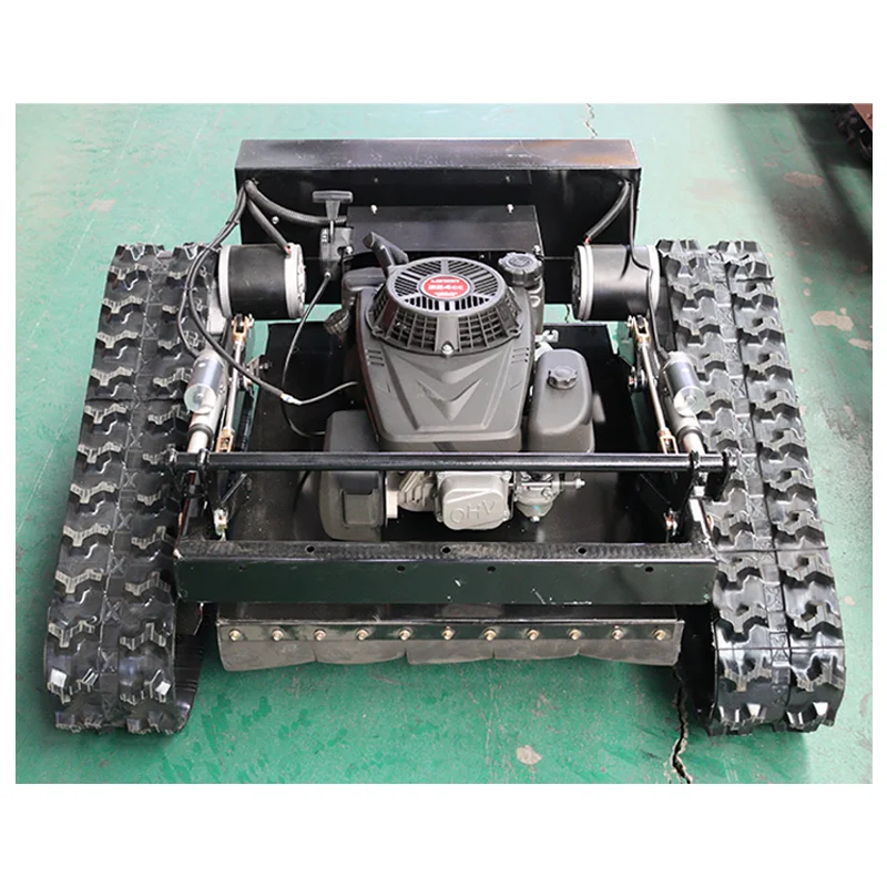 All-Terrain Remote Control Mower Rubber Tracks & 45° Slope Capacity for Challenging Land Cortadora De Césped