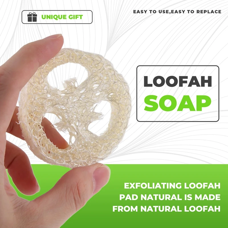 150Pcs Natural Loofah Luffa Loofa Slices Handmade Loofah Soap Box Tray Tools Cleaner Sponge Facial Soap Holder