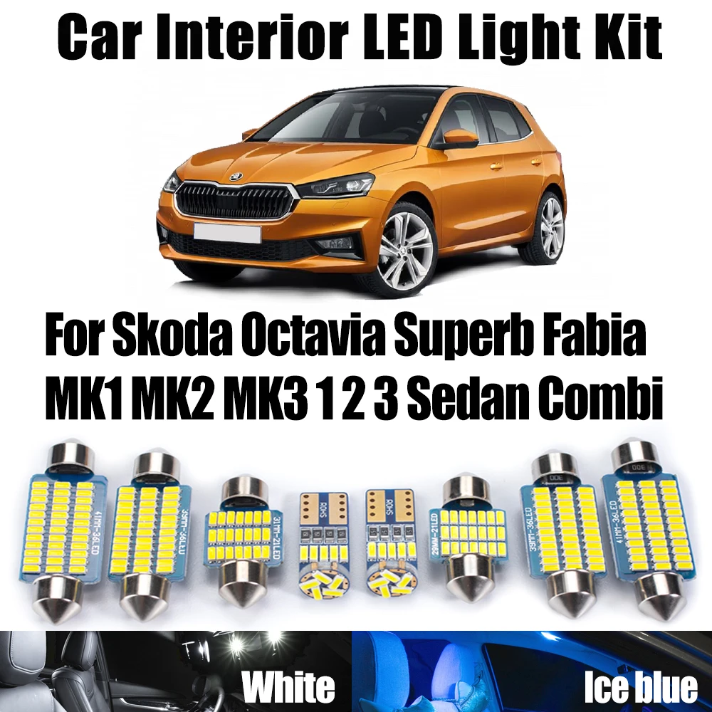 

Canbus LED Interior Reading Trunk Bulb Light Kit For Skoda Octavia Superb Fabia MK1 MK2 MK3 1 2 3 Sedan Combi Car Accessories