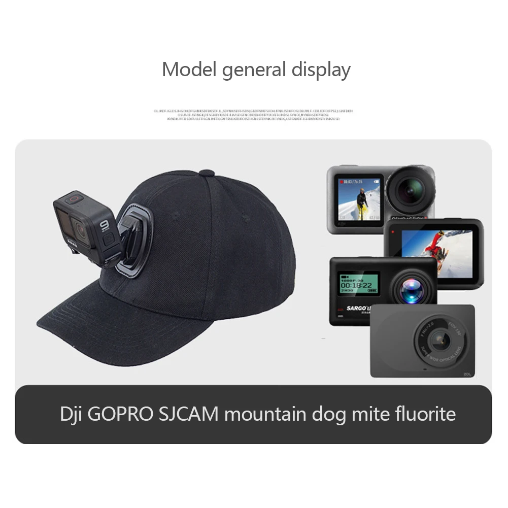 Verstellbare Canvas-Sonnenhutkappe für Gopro Hero 12 11 10 9 8 7 6 5 4 3 insta360 x3 x2 Eken SJCAM DJI OSMO Sport Action-Kamera – Detail 8
