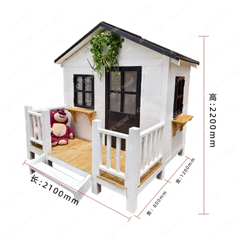 Wooden house gazebo construction garden homestay assembly courtyard pet room movable and closed