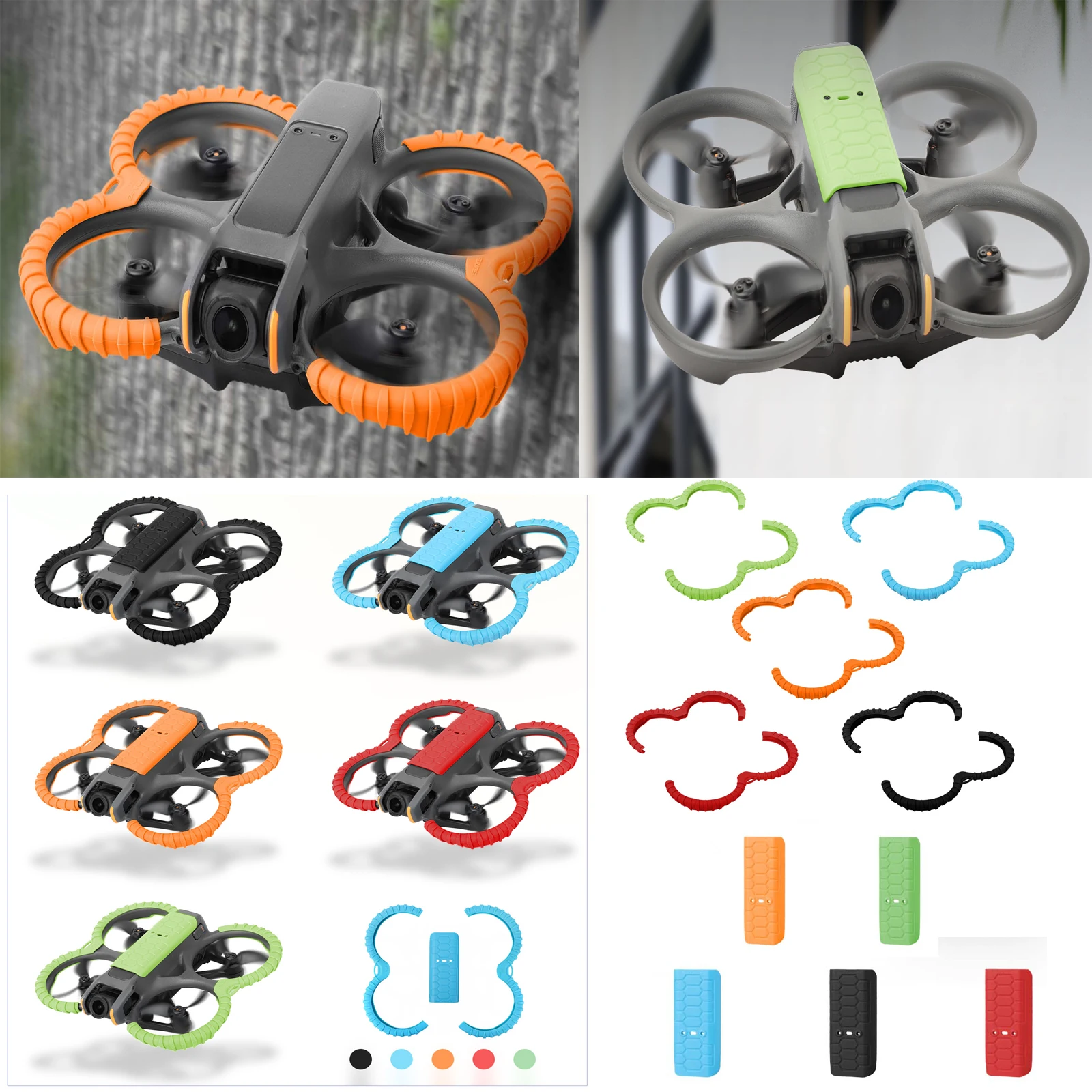 

For DJI Avata 2 Protective Bumper Ring Propeller Guard Anti-Collision Protectors Prop Bumper for DJI Avata 2 Drone Accessories
