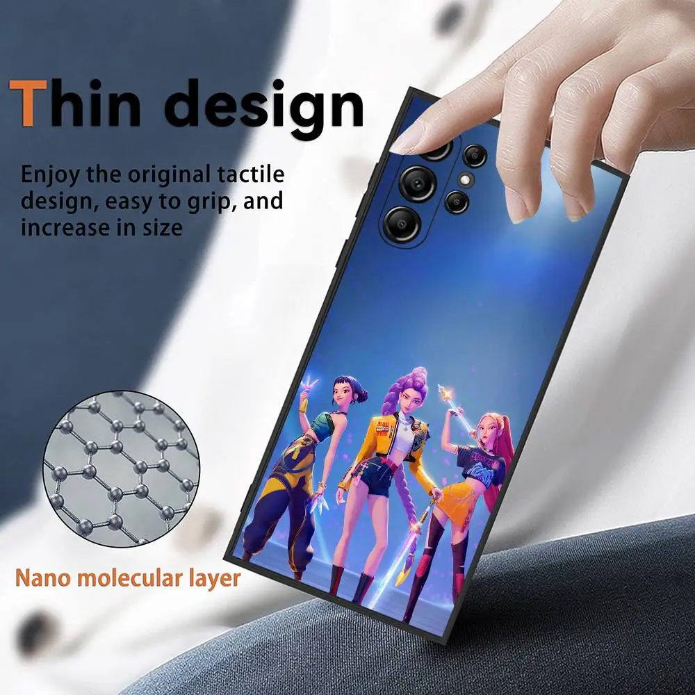 Anime kpop d-demon caçadores caso de telefone para samsung galaxy s25 s24 s23 s22 s21 s20 ultra plus fosco capa macia funda