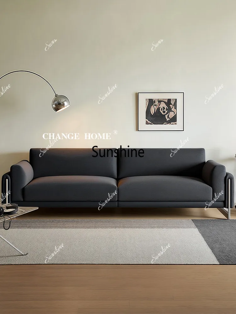 Medieval, frosted fleece sofa living room removable and washable stainless steel foot small apartment