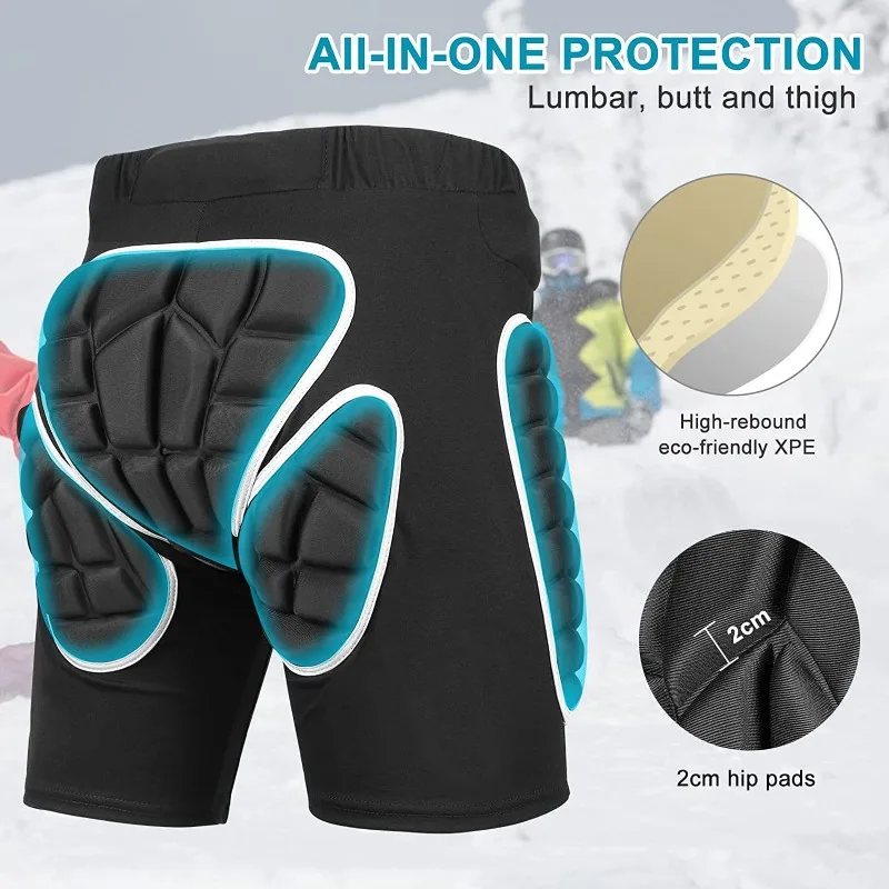 Roller Skating Skiing Hip Protection Pants Skateboarding Ice Anti Drop Butt Pads Outdoor Cycling Sports Protective Equipment