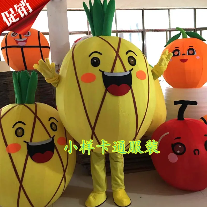 Christmas Fruit Cherry Pineapple Mascot Costume Cartoon Character Mascot For Party Halloween Carnival Birthday Cosplay Fancy Ap