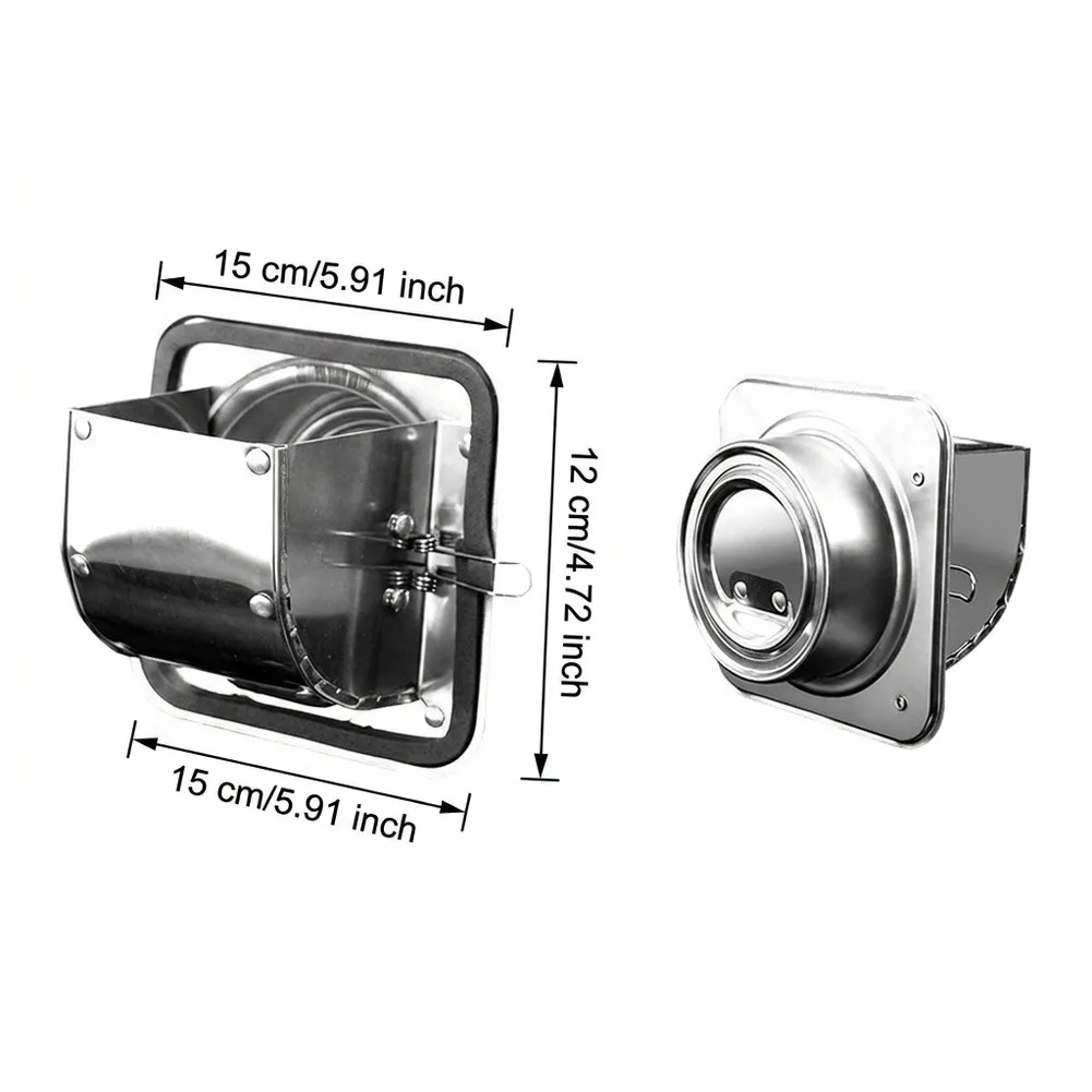 Stainless Steel Air Seal Damper for Ducted Extraction Systems Supporting Reliable Shut-Off Without External Power