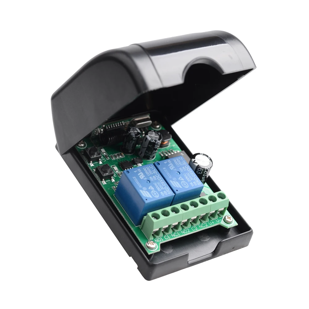 Contrôle Sans Fil 12V Interrupteur Relais 12V 10A SUYUKUFU - Télécommande 433MHz 1CH Pour Porte Garage/Éclairage Kit émetteur Récepteur 433MHz