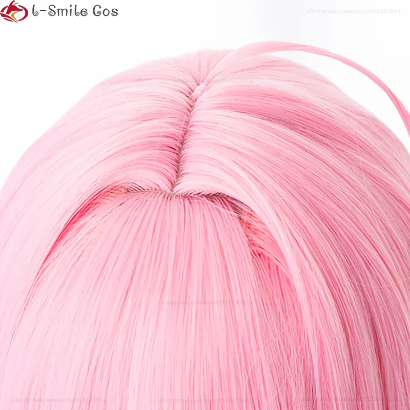 Parrucca Yumemi Riamu parrucca Cosplay da gioco lunga 38cm parrucche sintetiche resistenti al calore per capelli + cappuccio per parrucca