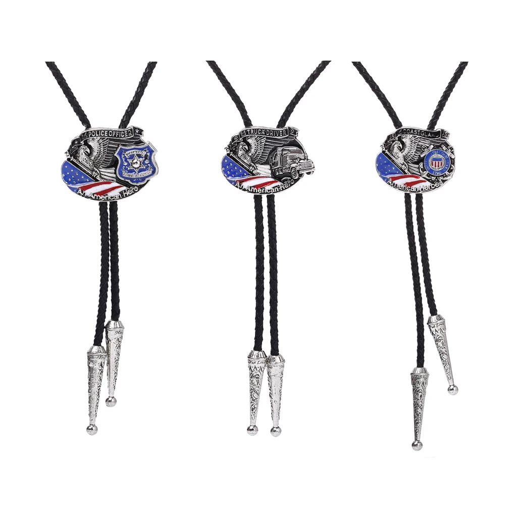 

Western Tie Clips Bolo Tie Mens Leather Rope Bolo Tie Cowboy Shirts Necktie