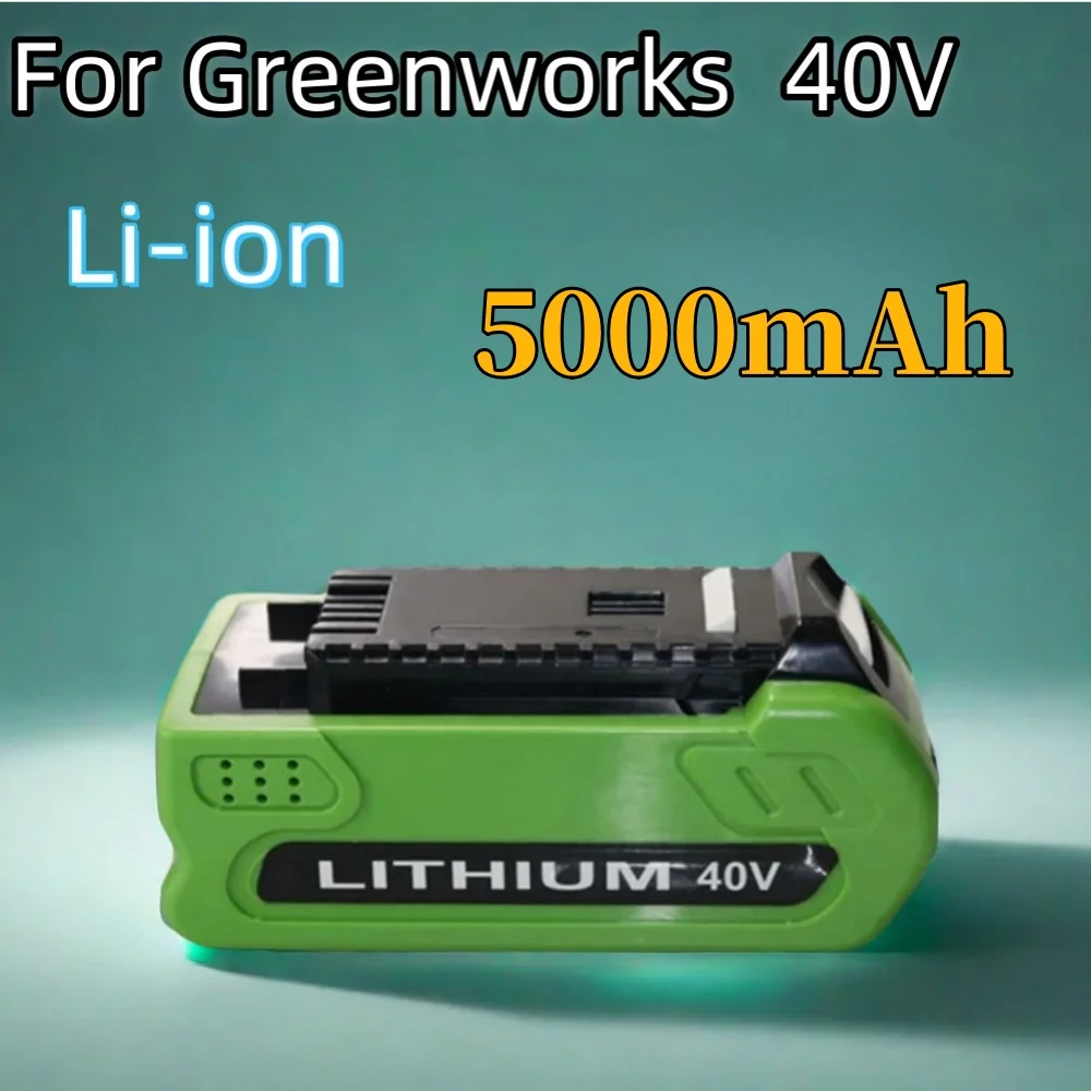 

40V 5000mah Rechargeable Lithium Battery for Greenworks 29462 29472 29282G-Max Gmax LawnmoWer Power Tools