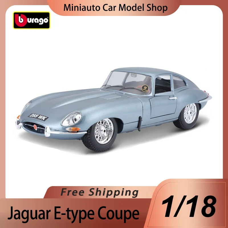 

В наличии Bburago 1:18 Jaguar E-Type Coupe Cabriolet, винтажный автомобиль из сплава, миниатюрная литая под давлением модель Jaguar, винтажная модель автомобиля, игрушка в подарок