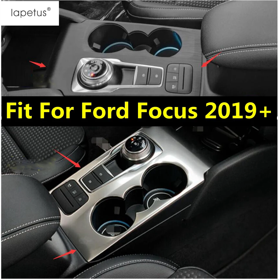 

Car Central Console Shift Gear Panel Decor Frame Cover Trim Interior For Ford Focus MK4 2019 - 2021 Stainless Steel Accessories