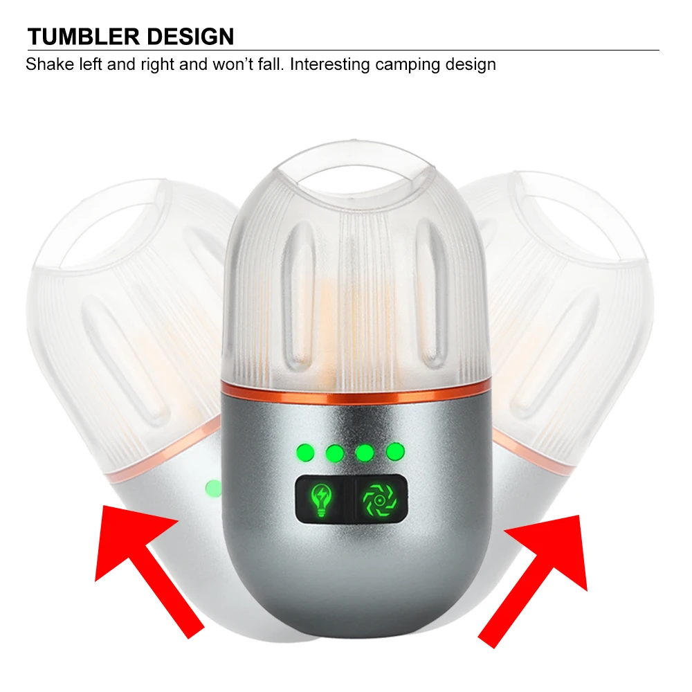 Imagem -03 - Led Camping Light Outdoor Ambiance Lamp Built-in Battery Lanterna Recarregável Tumbler Tocha Gancho Magnético Handlamp Asafee-b81