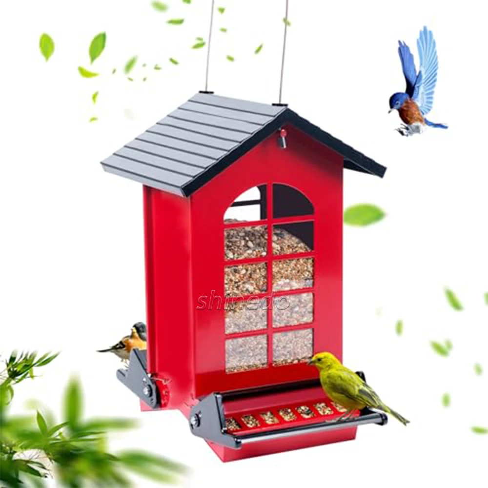 

Wholesale Customization Large Capacity Bird Feeder with Seed Guard AntiSquirrel Spinning Design Durable Metal Construction