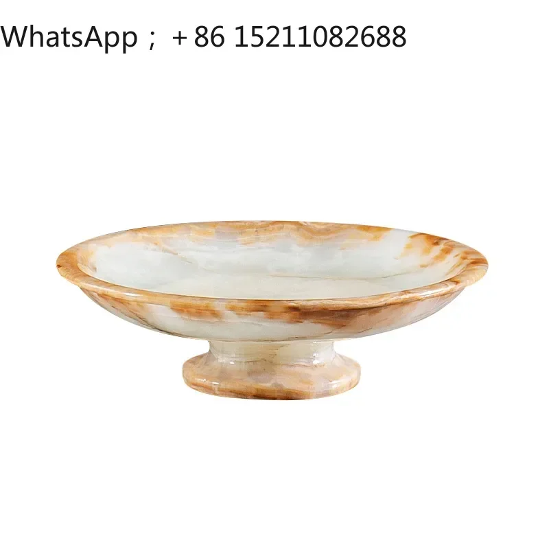SCY high-footed dinner plate light luxury home decoration fruit plate home retro storage plate