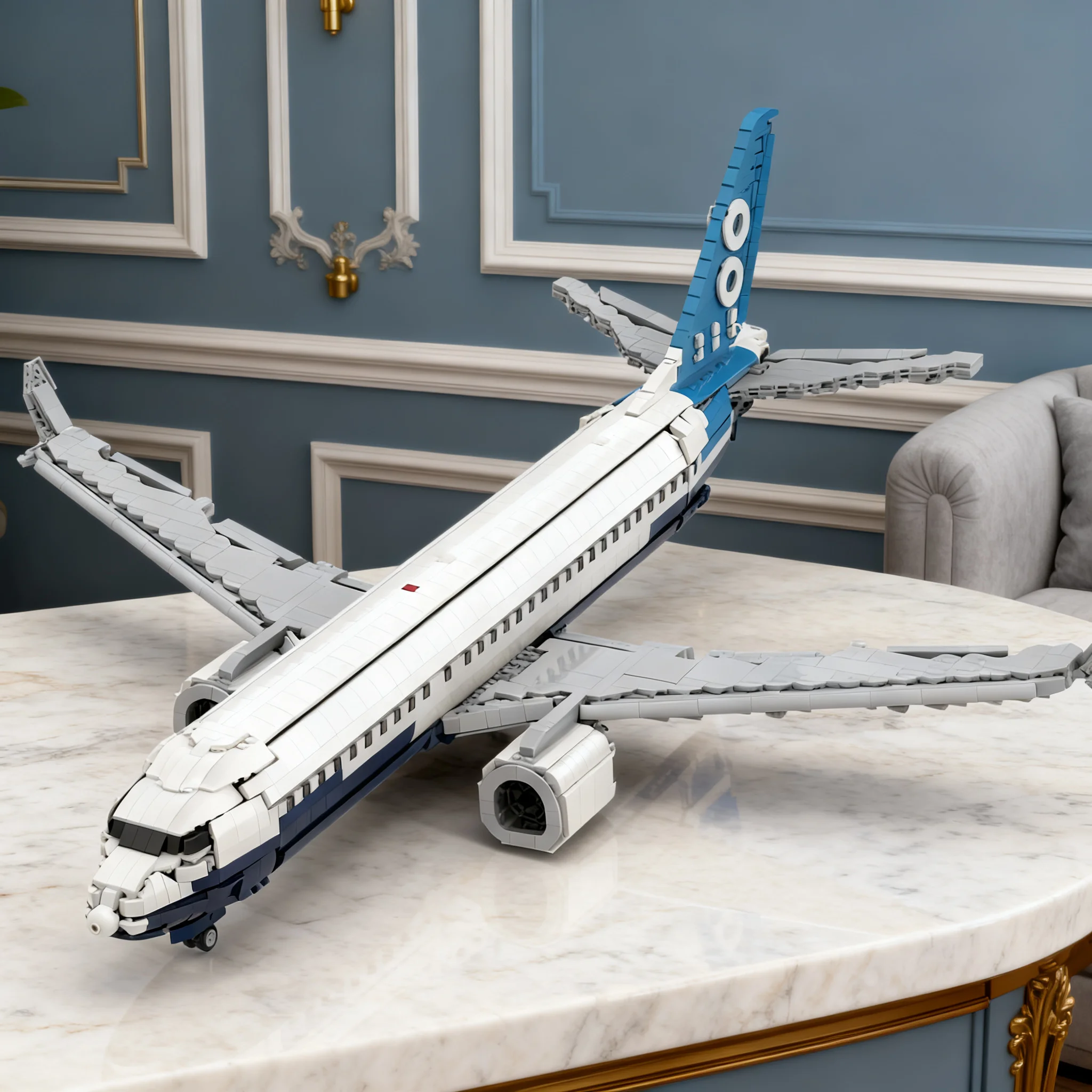3260pcs MOC Icons Boeing Max 8 Factory Livery Model Toys Building Blocks Architecture Christmas Gift DIY Kids Creative Assemble
