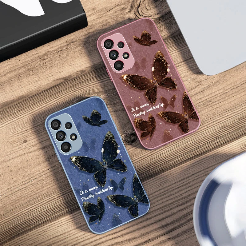 Bright Pearl Butterfly For Samsung Galaxy S10 4G S20 11E 30 S21 21Fe 22 S24 Pro S23 Ultra 5G S8 S9 Tempered Glass Phone Case image 6