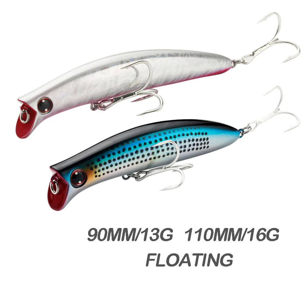 1 Pcs Minnow lure Komomo II 90 Saltwater Fishing Floating lures Minnow popper Artificial Bait Shallow sea wobblers seabass