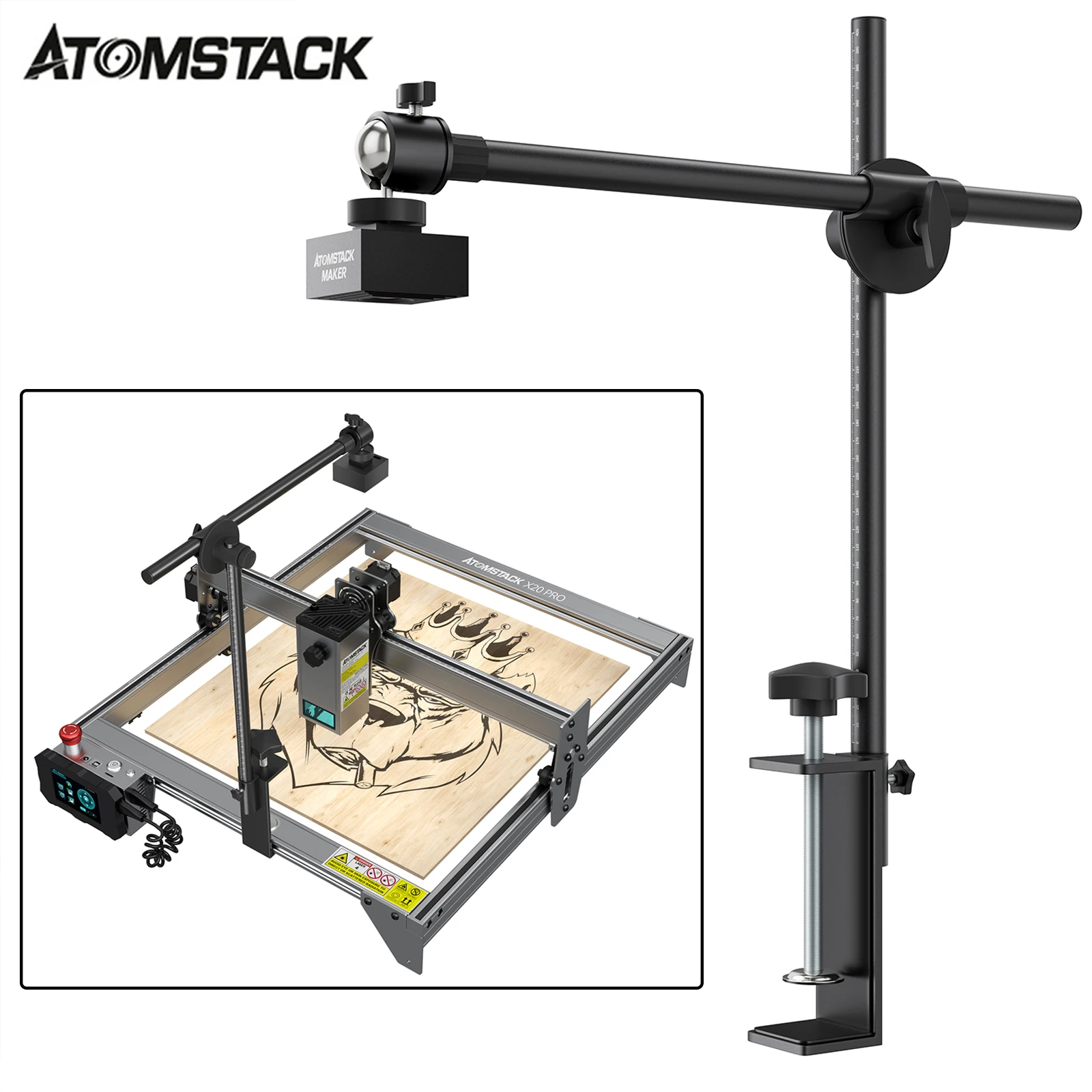 Atomstack Maker AC1 Camera 400*400mm Photography Area Multitask Operation Precise Positioning Camera For Laser Engraving Machine