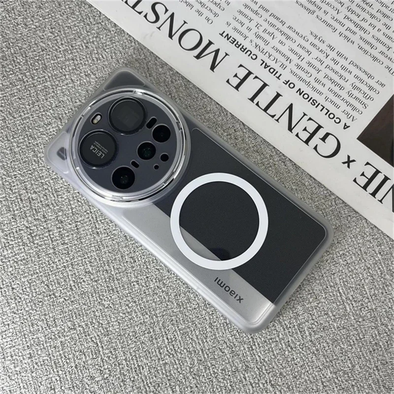 

For Xiaomi 15 Ultra Case Magnetic Wireless Charging Camera Protection Lens Film Silicone Transparent Shockproof Cover