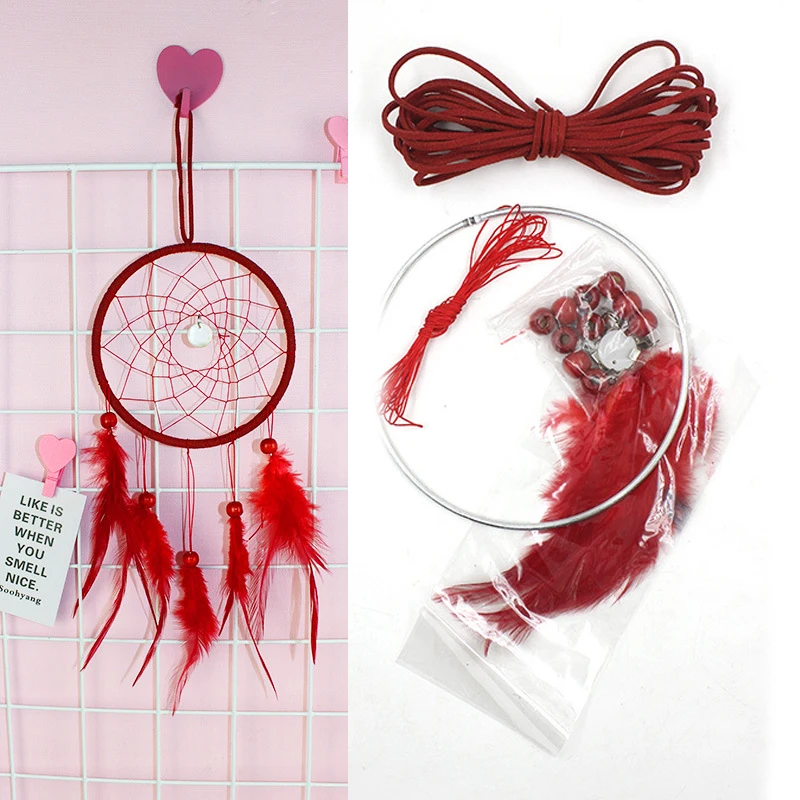 DIY For Dream Catcher Kit for Indoor and Home Use Create Custom Car and Bedroom Decorations with Iron and Wood