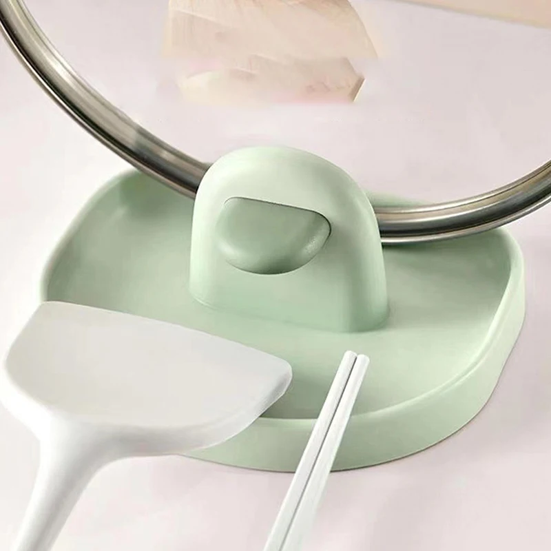 1pc 多機能プラスチックキッチンカウンタートップ収納ラック家庭用スープスプーン鍋カバー収納ラック