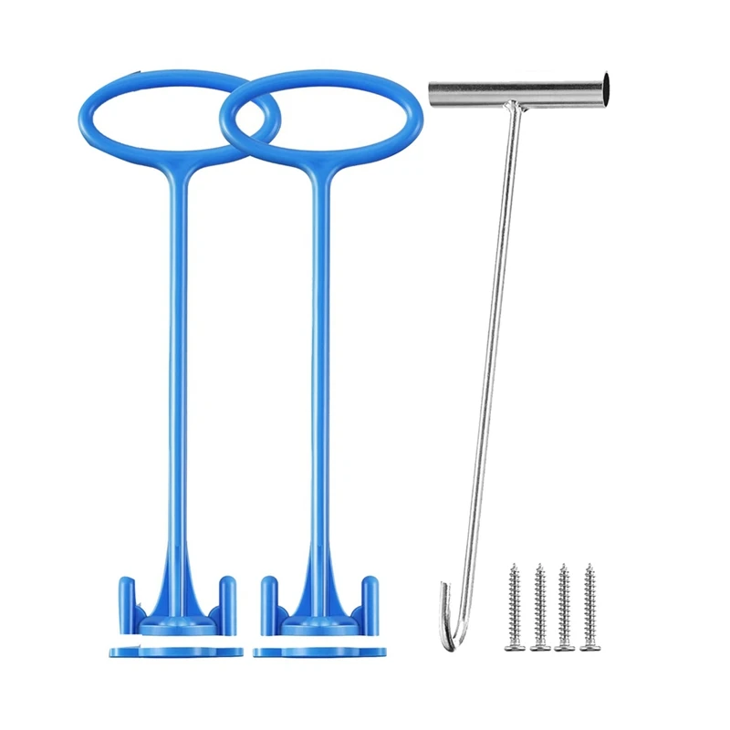 2 Pieces Filter Basket Slag Removal Handle Pool Skimmer Basket Hook, For All Skimmer Basket For Debris Removal